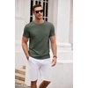 image:imageCOOFANDY Mens T Shirt Short Sleeve Classic Crew Neck TShirt Casual Summer Basic Tee ShirtsYblackArmy Green2 Pack