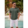 image:imageCOOFANDY Mens T Shirt Short Sleeve Classic Crew Neck TShirt Casual Summer Basic Tee ShirtsYblackArmy Green2 Pack