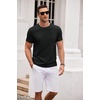 image:imageCOOFANDY Mens T Shirt Short Sleeve Classic Crew Neck TShirt Casual Summer Basic Tee ShirtsYblackDark Gray2 Pack