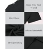 image:imageCOOFANDY Mens T Shirt Short Sleeve Classic Crew Neck TShirt Casual Summer Basic Tee ShirtsYblackDark Gray2 Pack