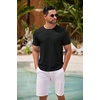 image:imageCOOFANDY Mens T Shirt Short Sleeve Classic Crew Neck TShirt Casual Summer Basic Tee ShirtsYblackWhite2 Pack