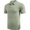 image:imageCOOFANDY Mens Textured Polo Shirts Short Sleeve Slim Fit Casual Button Polo TShirt Summer Collared Golf ShirtBlight Green