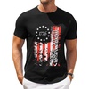 image:imageCOOFANDY Mens T Shirt Short Sleeve Classic Crew Neck TShirt Casual Summer Basic Tee ShirtsY Black Red White Flag