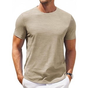 image:imageCOOFANDY Mens T Shirt Short Sleeve Classic Crew Neck TShirt Casual Summer Basic Tee ShirtsKhaki