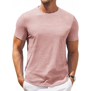 image:imageCOOFANDY Mens T Shirt Short Sleeve Classic Crew Neck TShirt Casual Summer Basic Tee ShirtsLight Pink