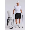 image:imageCOOFANDY Mens 7 Inch Classic Fit Golf Shorts Lightweight Stretch Quick Dry Hiking Short UPF50All Black