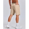 image:imageCOOFANDY Mens 7 Inch Classic Fit Golf Shorts Lightweight Stretch Quick Dry Hiking Short UPF50Dark Khaki