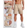 image:imageCOOFANDY Mens 7 Inch Classic Fit Golf Shorts Lightweight Stretch Quick Dry Hiking Short UPF50Dark Khaki