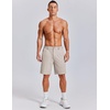 image:imageCOOFANDY Mens 7 Inch Classic Fit Golf Shorts Lightweight Stretch Quick Dry Hiking Short UPF50Khaki