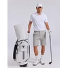 image:imageCOOFANDY Mens 7 Inch Classic Fit Golf Shorts Lightweight Stretch Quick Dry Hiking Short UPF50Light Grey