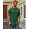 image:imageCOOFANDY Mens T Shirt Short Sleeve Cotton Blend TShirts Crew Neck Casual Summer Basic Tee ShirtsGreen