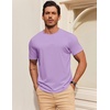 image:imageCOOFANDY Mens T Shirt Short Sleeve Cotton Blend TShirts Crew Neck Casual Summer Basic Tee ShirtsLight Purple