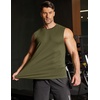 image:imageCOOFANDY Mens Workout Tank Tops Cotton 3 Pack Soft Gym Muscle Shirt Sleeveless Classic T ShirtsArmy Green1 Pack