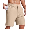 image:imageCOOFANDY Mens 7 Inch Classic Fit Golf Shorts Lightweight Stretch Quick Dry Hiking Short UPF50Dark Khaki