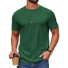 image:imageCOOFANDY Mens T Shirt Short Sleeve Cotton Blend TShirts Crew Neck Casual Summer Basic Tee ShirtsGreen