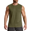 image:imageCOOFANDY Mens Workout Tank Tops Cotton 3 Pack Soft Gym Muscle Shirt Sleeveless Classic T ShirtsArmy Green1 Pack