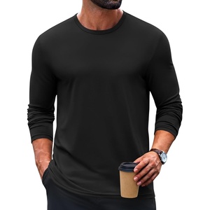 image:imageCOOFANDY Mens TShirt Long Sleeve Crew Neck Basic Tee Casual Soft Stretch PulloverAblack