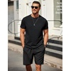image:imageCOOFANDY Mens T Shirt Short Sleeve Classic Crew Neck TShirt Casual Summer Basic Tee ShirtsAll Black