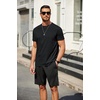 image:imageCOOFANDY Mens T Shirt Short Sleeve Classic Crew Neck TShirt Casual Summer Basic Tee ShirtsAll Black