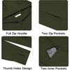 image:imageCOOFANDY FullZip Mens Lightweight Hoodie UPF 50  Breathable Sun Protection Jacket with Pockets for Golf Fishing HikingArmy Green