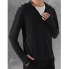 image:imageCOOFANDY FullZip Mens Lightweight Hoodie UPF 50  Breathable Sun Protection Jacket with Pockets for Golf Fishing HikingBlack