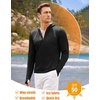 image:imageCOOFANDY FullZip Mens Lightweight Hoodie UPF 50  Breathable Sun Protection Jacket with Pockets for Golf Fishing HikingBlack