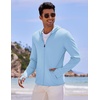 image:imageCOOFANDY FullZip Mens Lightweight Hoodie UPF 50  Breathable Sun Protection Jacket with Pockets for Golf Fishing HikingBlue