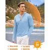 image:imageCOOFANDY FullZip Mens Lightweight Hoodie UPF 50  Breathable Sun Protection Jacket with Pockets for Golf Fishing HikingBlue