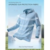 image:imageCOOFANDY FullZip Mens Lightweight Hoodie UPF 50  Breathable Sun Protection Jacket with Pockets for Golf Fishing HikingClear Blue