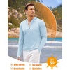 image:imageCOOFANDY FullZip Mens Lightweight Hoodie UPF 50  Breathable Sun Protection Jacket with Pockets for Golf Fishing HikingClear Blue