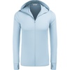 image:imageCOOFANDY FullZip Mens Lightweight Hoodie UPF 50  Breathable Sun Protection Jacket with Pockets for Golf Fishing HikingClear Blue