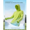 image:imageCOOFANDY FullZip Mens Lightweight Hoodie UPF 50  Breathable Sun Protection Jacket with Pockets for Golf Fishing HikingLemon Green