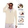image:imageCOOFANDY FullZip Mens Lightweight Hoodie UPF 50  Breathable Sun Protection Jacket with Pockets for Golf Fishing HikingLight Coffee