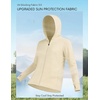 image:imageCOOFANDY FullZip Mens Lightweight Hoodie UPF 50  Breathable Sun Protection Jacket with Pockets for Golf Fishing HikingLight Coffee