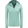 image:imageCOOFANDY FullZip Mens Lightweight Hoodie UPF 50  Breathable Sun Protection Jacket with Pockets for Golf Fishing HikingLight Green