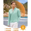 image:imageCOOFANDY FullZip Mens Lightweight Hoodie UPF 50  Breathable Sun Protection Jacket with Pockets for Golf Fishing HikingLight Green