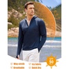 image:imageCOOFANDY FullZip Mens Lightweight Hoodie UPF 50  Breathable Sun Protection Jacket with Pockets for Golf Fishing HikingNavy Blue