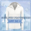 image:imageCOOFANDY FullZip Mens Lightweight Hoodie UPF 50  Breathable Sun Protection Jacket with Pockets for Golf Fishing HikingWhite