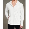 image:imageCOOFANDY FullZip Mens Lightweight Hoodie UPF 50  Breathable Sun Protection Jacket with Pockets for Golf Fishing HikingWhite