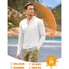 image:imageCOOFANDY FullZip Mens Lightweight Hoodie UPF 50  Breathable Sun Protection Jacket with Pockets for Golf Fishing HikingWhite