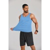 image:imageCOOFANDY Mens 3 Pack Quick Dry Workout Tank Top Gym Muscle Tee Fitness Bodybuilding Sleeveless T ShirtBlue 1 Pack