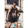 image:imageCOOFANDY Mens 3 Pack Quick Dry Workout Tank Top Gym Muscle Tee Fitness Bodybuilding Sleeveless T ShirtFlagblack1 Pack