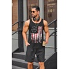 image:imageCOOFANDY Mens 3 Pack Quick Dry Workout Tank Top Gym Muscle Tee Fitness Bodybuilding Sleeveless T ShirtFlagblack1 Pack