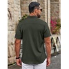 image:imageCOOFANDY Mens Button Down Shirts Short Sleeve Untucked Dress Shirt Wrinkle Free Stretch Casual Summer ShirtsArmy Green