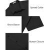 image:imageCOOFANDY Mens Button Down Shirts Short Sleeve Untucked Dress Shirt Wrinkle Free Stretch Casual Summer ShirtsBlack