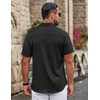 image:imageCOOFANDY Mens Button Down Shirts Short Sleeve Untucked Dress Shirt Wrinkle Free Stretch Casual Summer ShirtsBlack