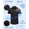 image:imageCOOFANDY Mens Button Down Shirts Short Sleeve Untucked Dress Shirt Wrinkle Free Stretch Casual Summer ShirtsBlack