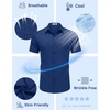 image:imageCOOFANDY Mens Button Down Shirts Short Sleeve Untucked Dress Shirt Wrinkle Free Stretch Casual Summer ShirtsBlue