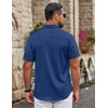 image:imageCOOFANDY Mens Button Down Shirts Short Sleeve Untucked Dress Shirt Wrinkle Free Stretch Casual Summer ShirtsBlue