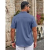 image:imageCOOFANDY Mens Button Down Shirts Short Sleeve Untucked Dress Shirt Wrinkle Free Stretch Casual Summer ShirtsCaptain Blue